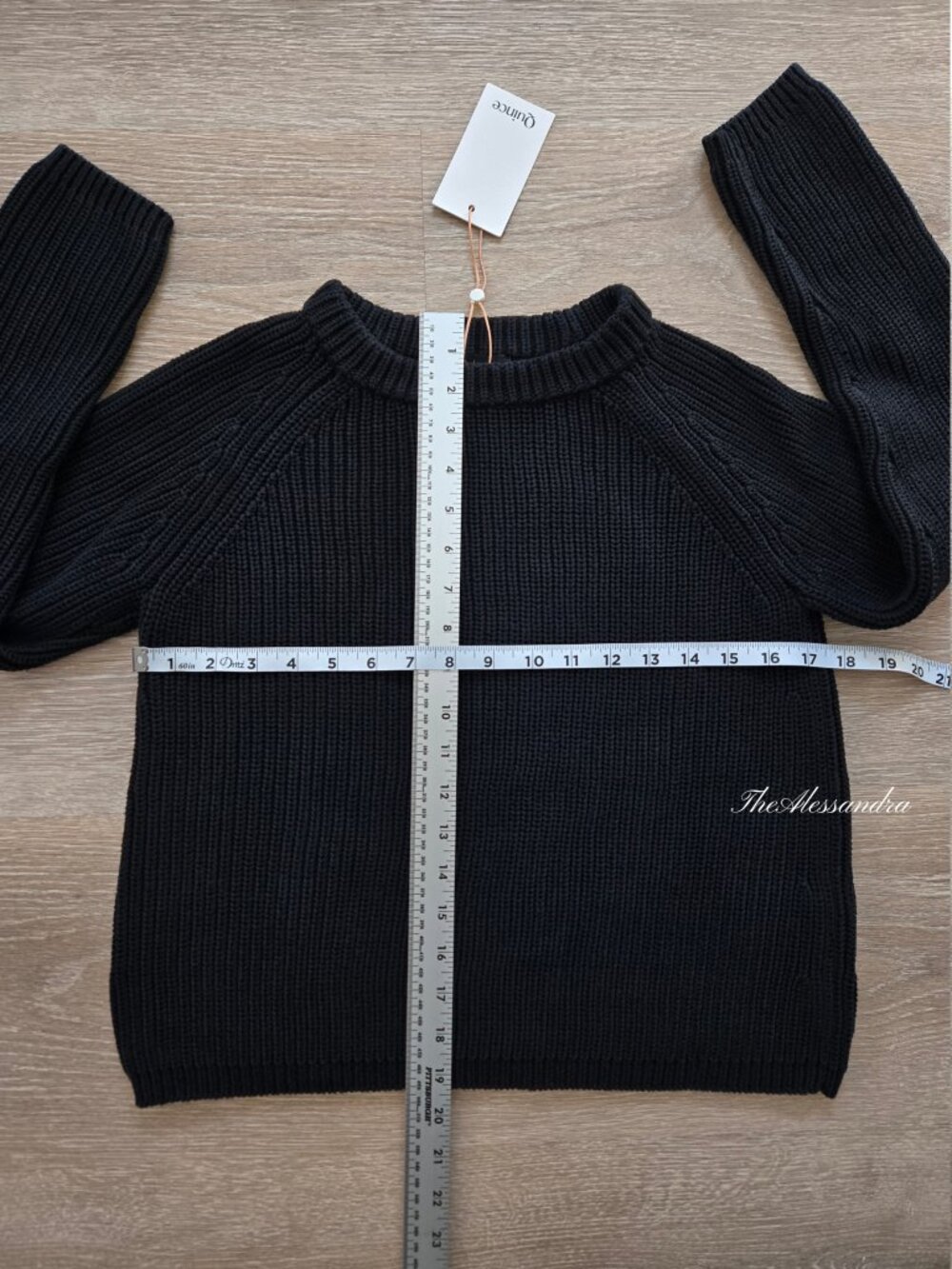 Quince Organic Cotton Fisherman Crew Sweater Black Small New With Tags Classic - Picture 5 of 16